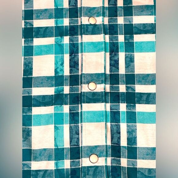 NWT Scully Signature Soft Series Western Shirt Pearl Snaps Plaid Men's Large - Picture 7 of 11